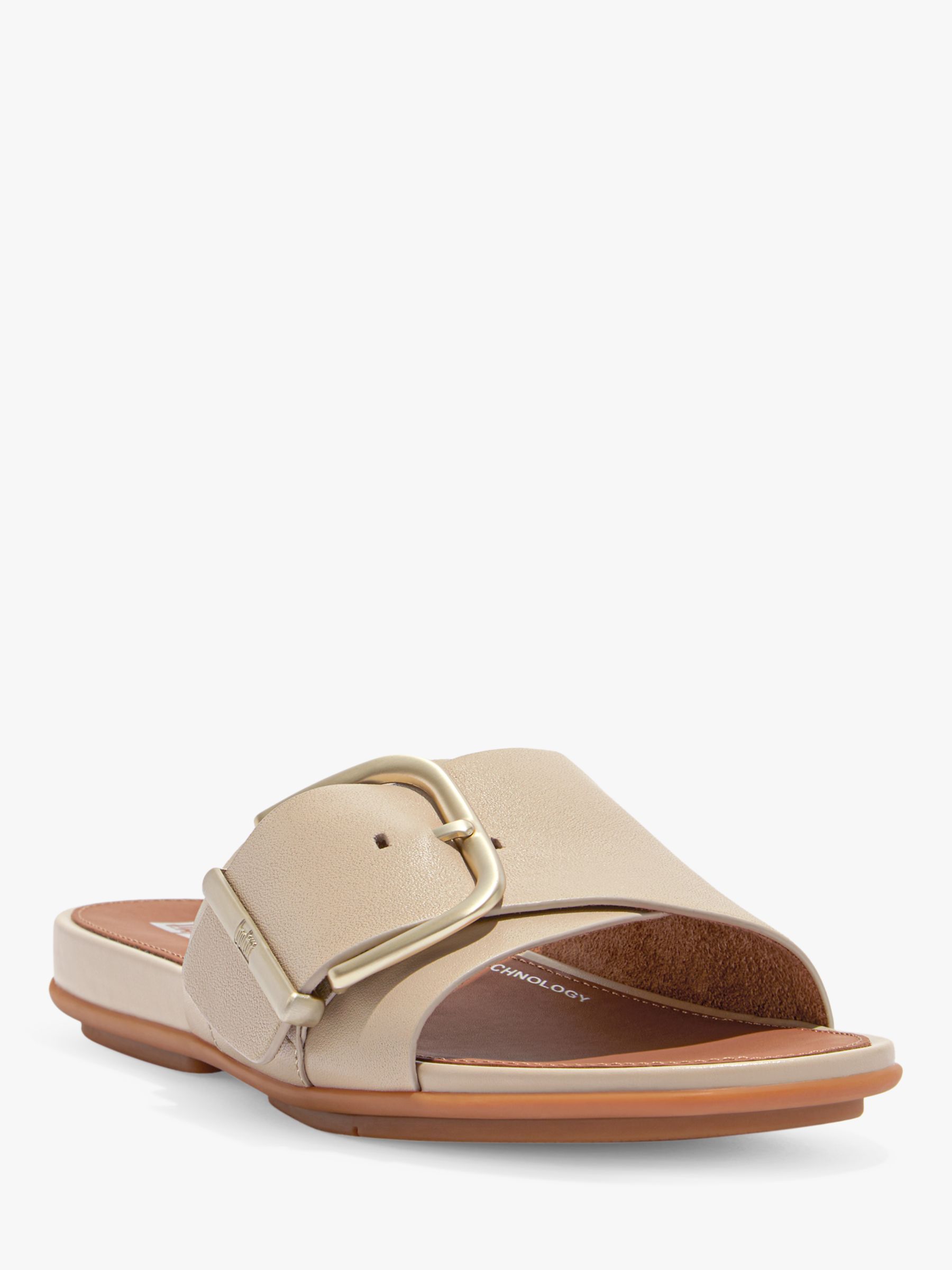 FitFlop Gracie Buckle Pool Sandals, Stone Beige, 9