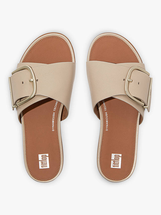 FitFlop Gracie Buckle Pool Sandals, Stone Beige