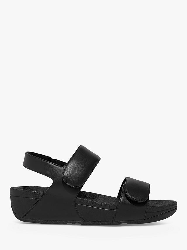 FitFlop Lulu Adjustable Strap Leather Sandals, All Black