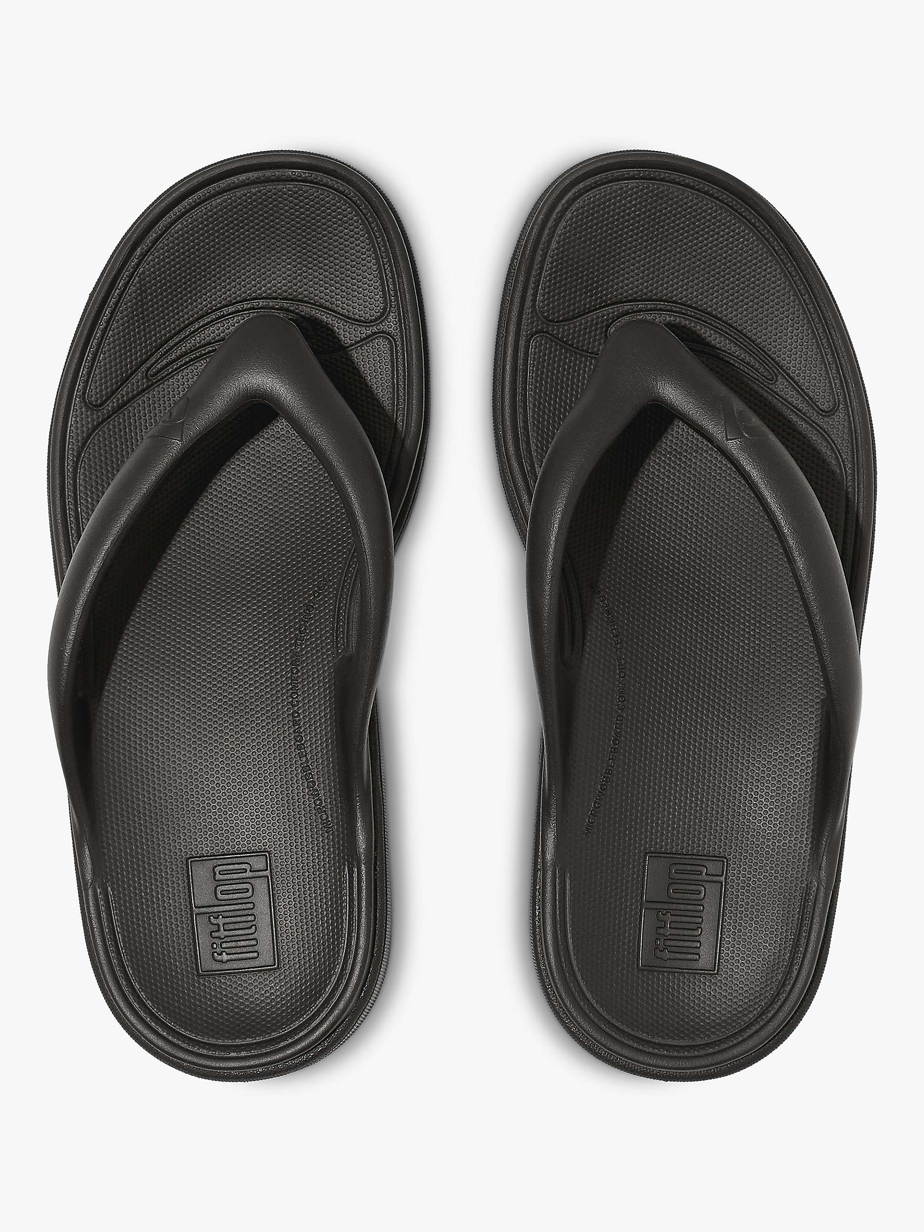 Buy FitFlop Recovery Toe Post Sandals, Black Online at johnlewis.com