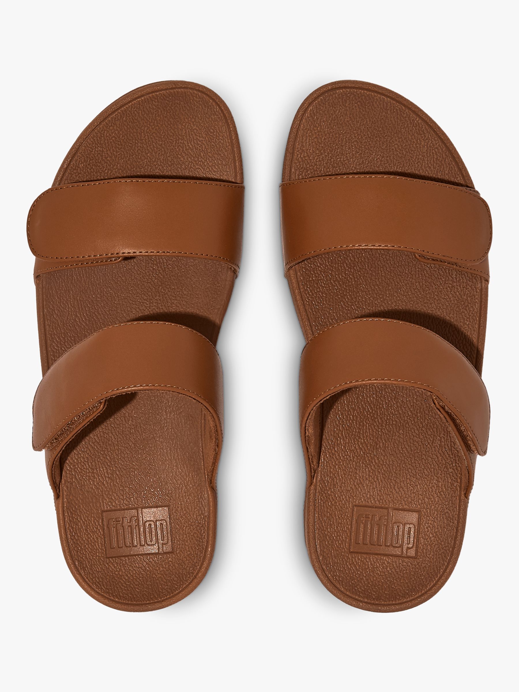 Buy FitFlop Lulu Adjustable Strap Leather Slider Sandals Online at johnlewis.com