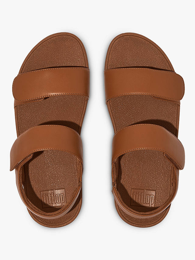 FitFlop Lulu Adjustable Strap Leather Sandals, Light Tan