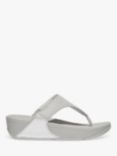 FitFlop Lulu Toe Post Flatform Sandals, Silver