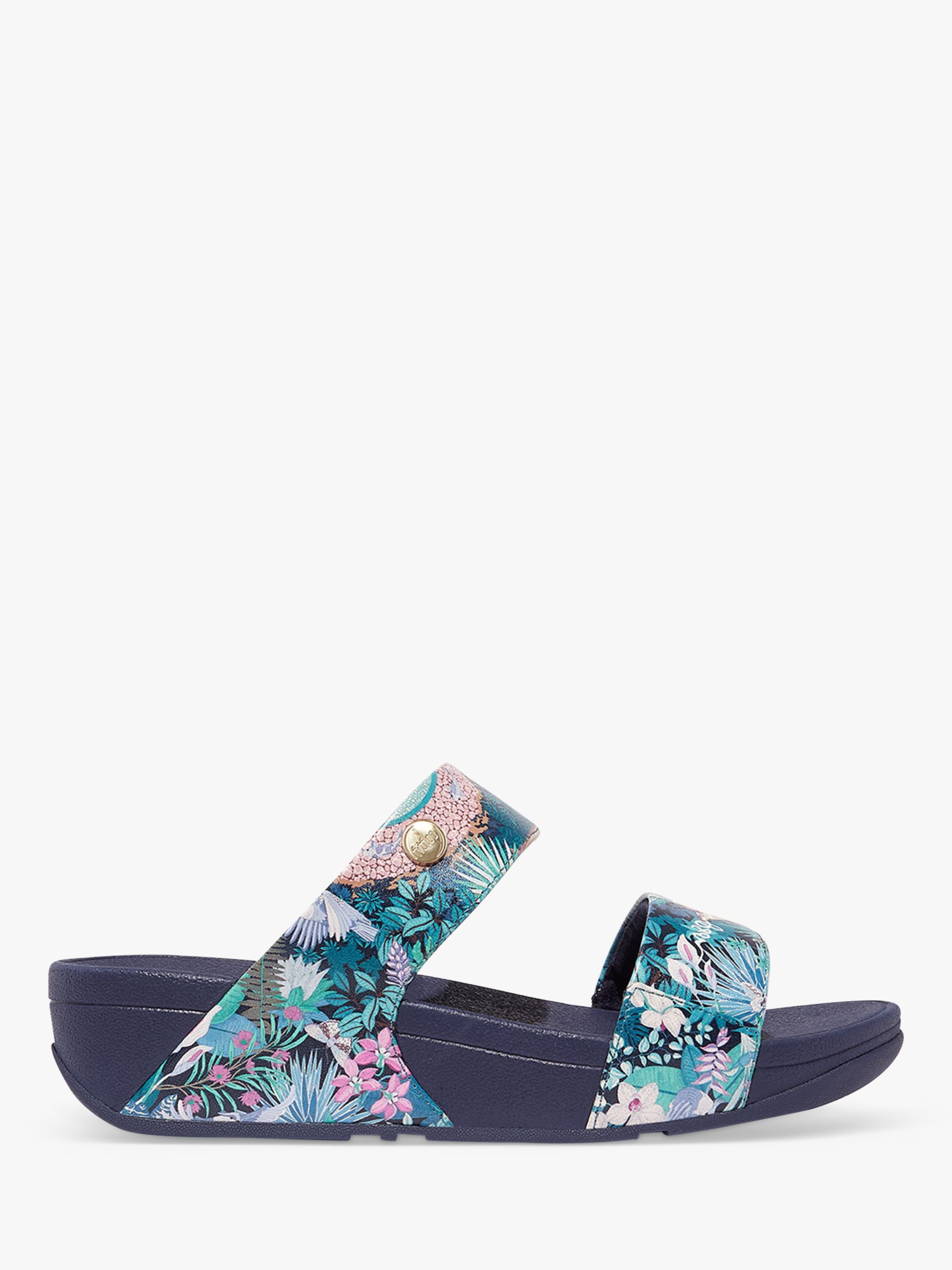 FitFlop Jim Thompson Lulu Floral Leather Sandals, Heritage Blue, 8