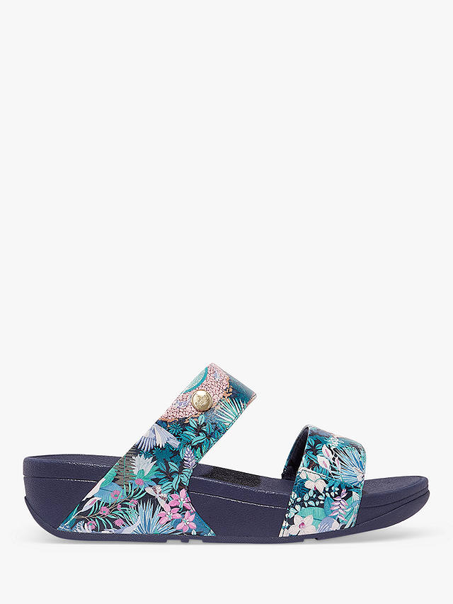 FitFlop Jim Thompson Lulu Floral Leather Sandals, Heritage Blue
