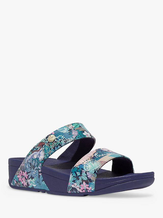 FitFlop Jim Thompson Lulu Floral Leather Sandals, Heritage Blue
