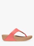 FitFlop Lulu leather Flip Flops, Rosy Coral