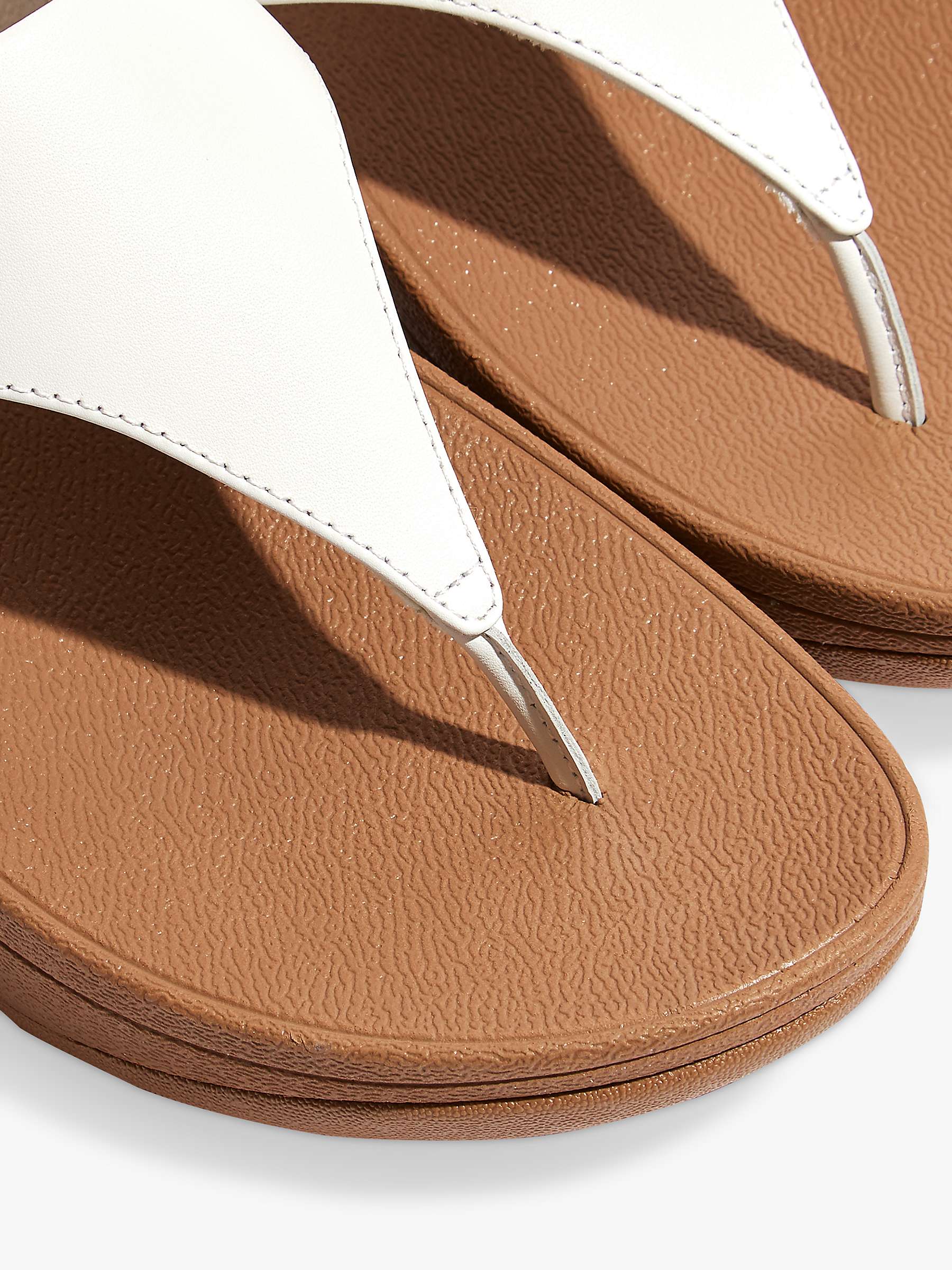 Buy FitFlop Lulu Toe Post Sandals, White Online at johnlewis.com