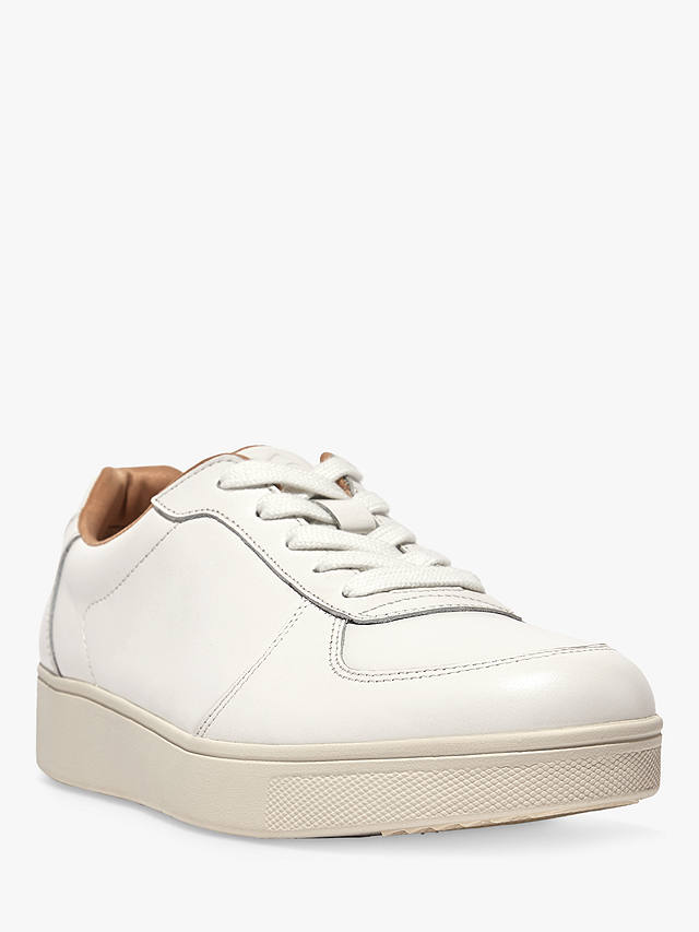 FitFlop Rally New Device Leather Low Top Trainers, Urban White