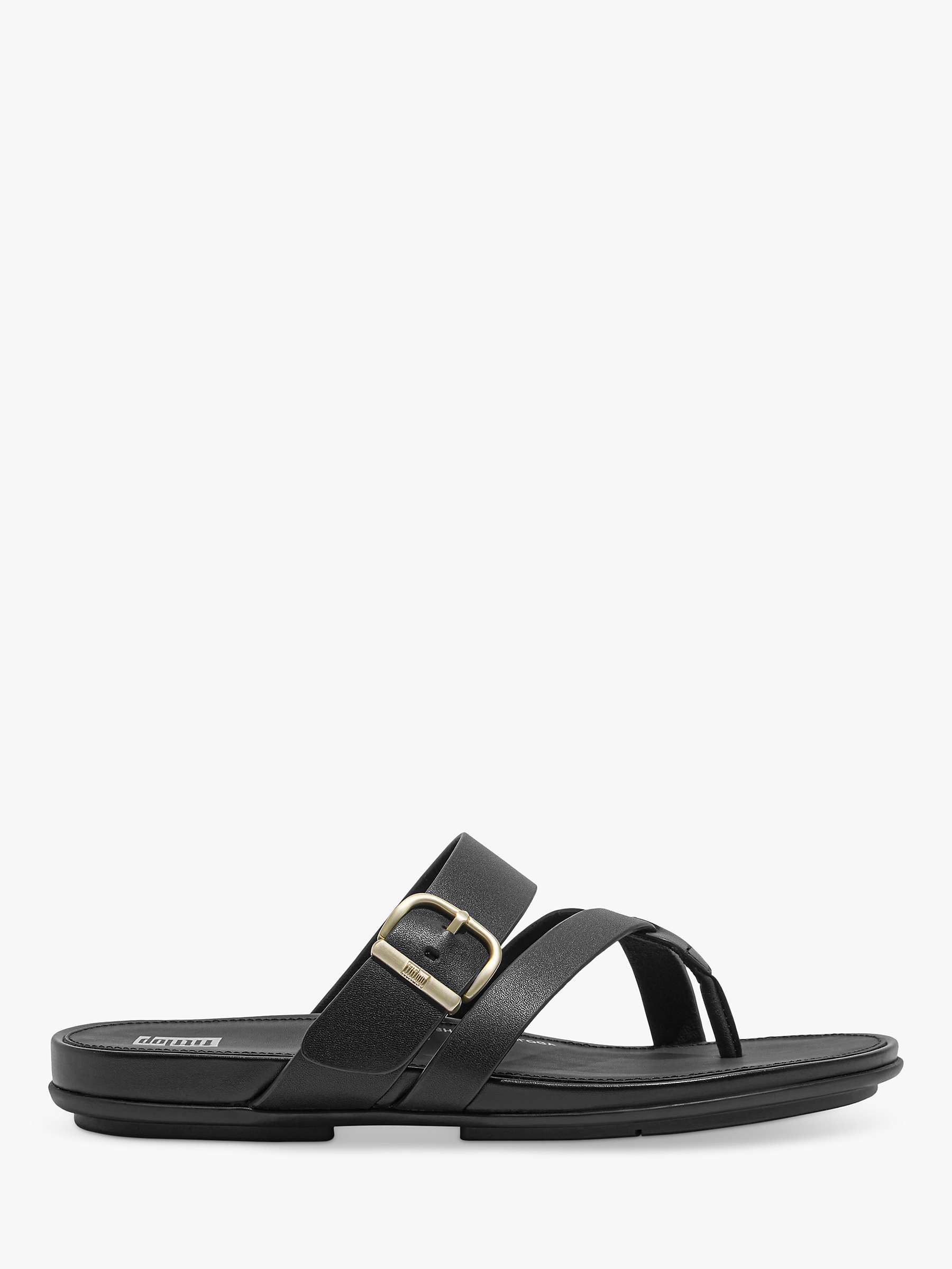 Buy FitFlop Gracie Leather Strappy Toe Post Sandals Online at johnlewis.com