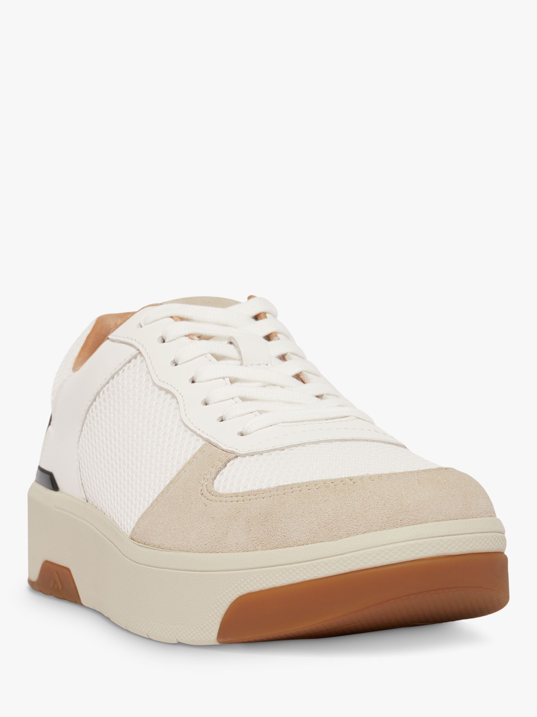 Buy FitFlop Rally Leather Trainers, Urban White/Black Online at johnlewis.com