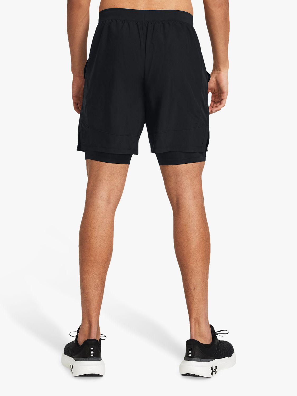 Under Armour Launch 2-in-1 Running Shorts, Black/Reflective, XL