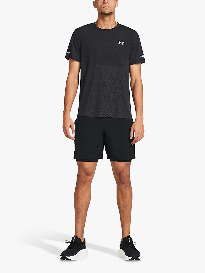 Buy Under Armour Launch 2-in-1 Running Shorts, Black/Reflective Online at johnlewis.com