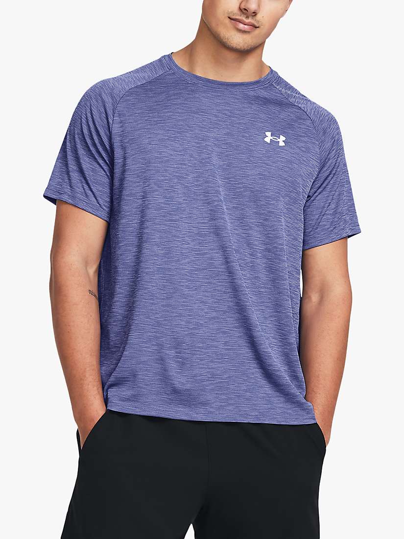 Buy Under Armour Tech Textured Gym Top, Starlight/White Online at johnlewis.com