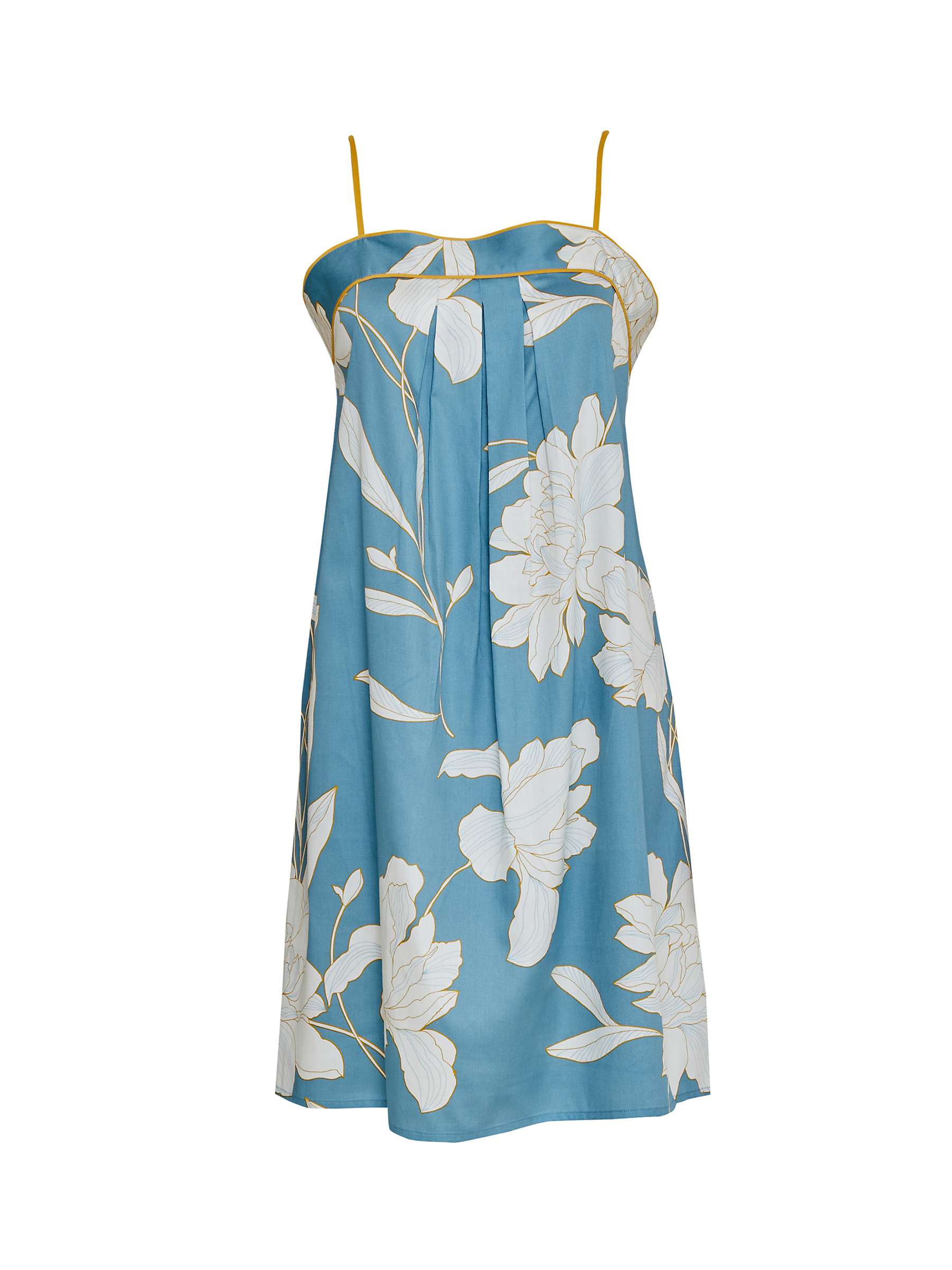 Buy Fable & Eve Greenwich Knee Length Nightdress, Cerulean Blue Online at johnlewis.com
