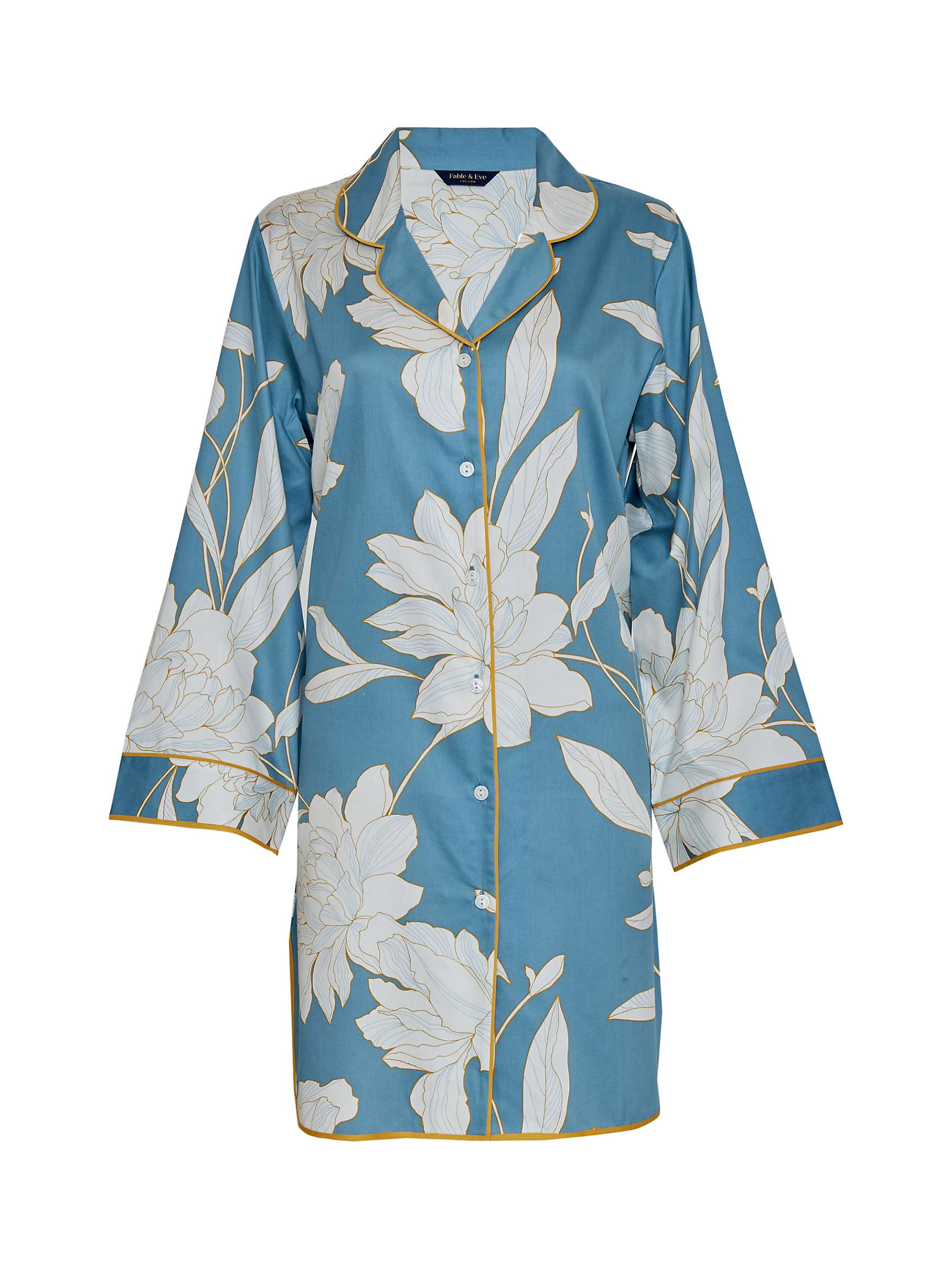 Buy Fable & Eve Greenwich Floral Nightshirt, Cerulean Blue Online at johnlewis.com