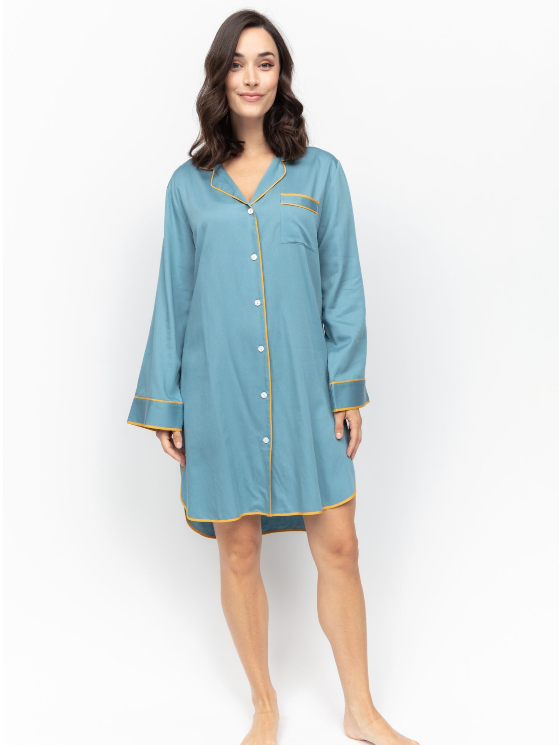 Buy Fable & Eve Greenwich Nightshirt, Cerulean Blue Online at johnlewis.com