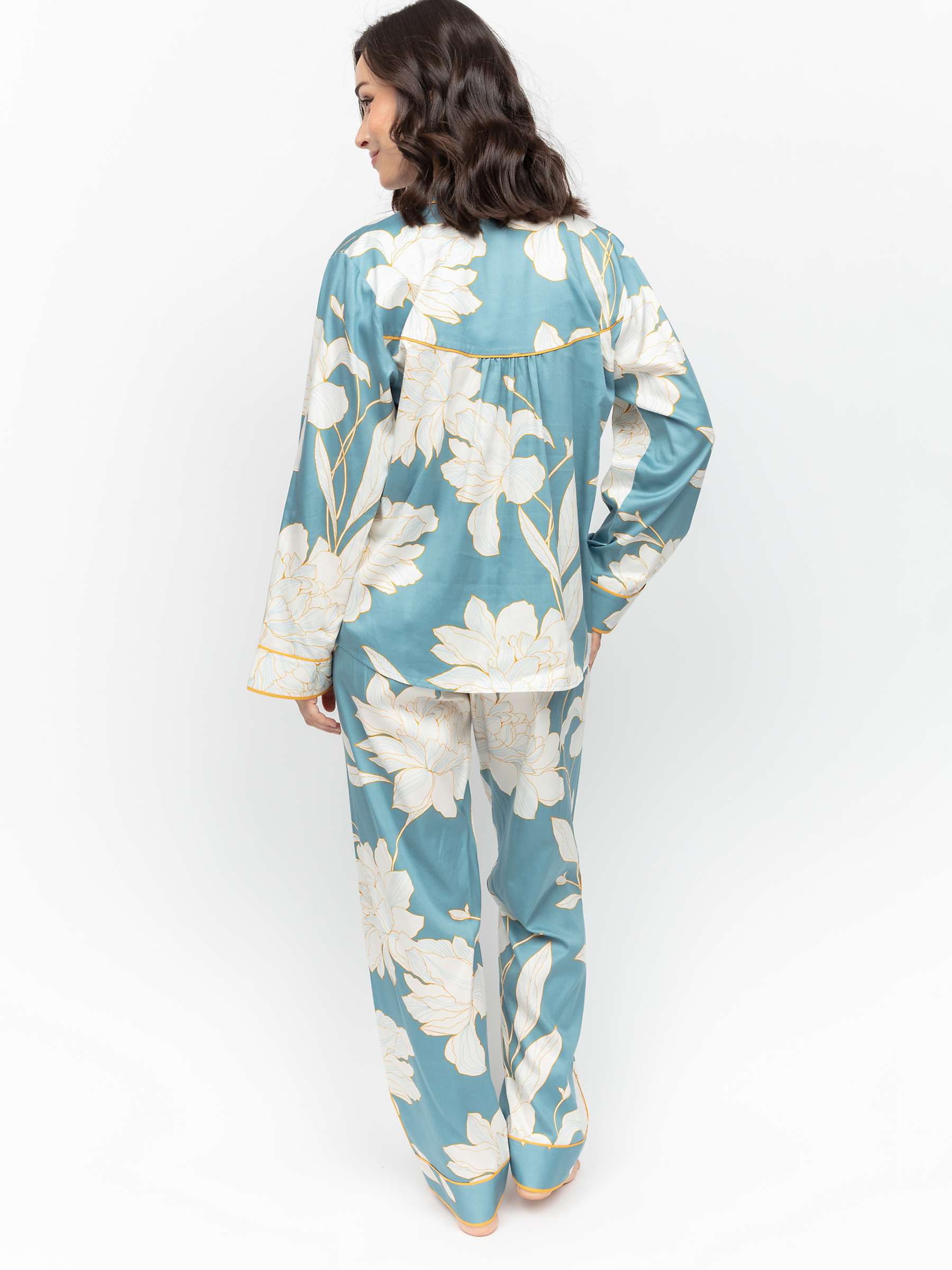 Buy Fable & Eve Greenwich Floral Pyjama Set, Cerulean Blue Online at johnlewis.com
