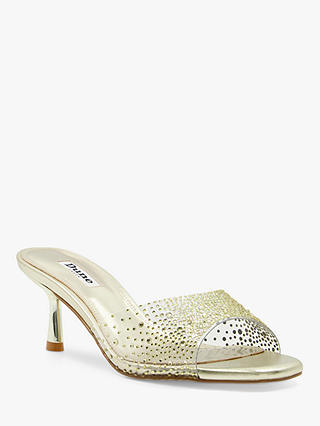 Dune Meggi Embellished Mules, Gold