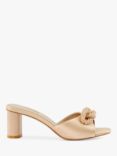 Dune Maelania Satin Block Heel Mules, Mink