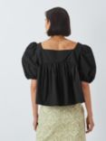 Sister Jane Barn Rose Puff Sleeve Top, Black