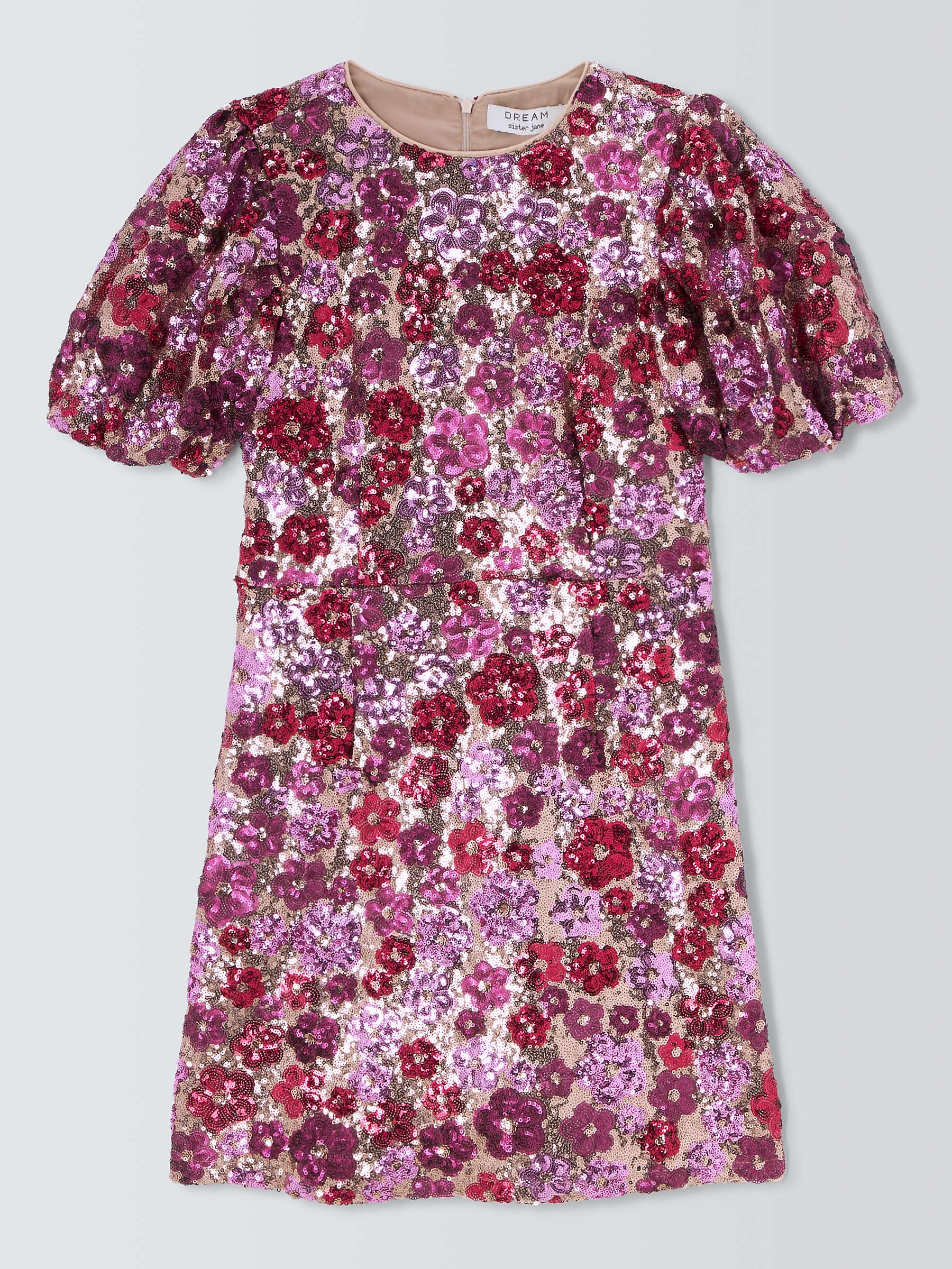 Buy Sister Jane Hibiscus Floral Sequin Mini Dress, Pink Online at johnlewis.com