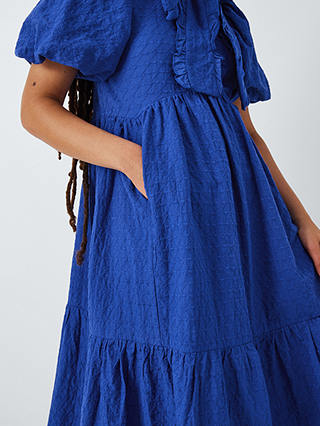 Sister Jane Blueberry Bow Tiered Midi Dress, Blue