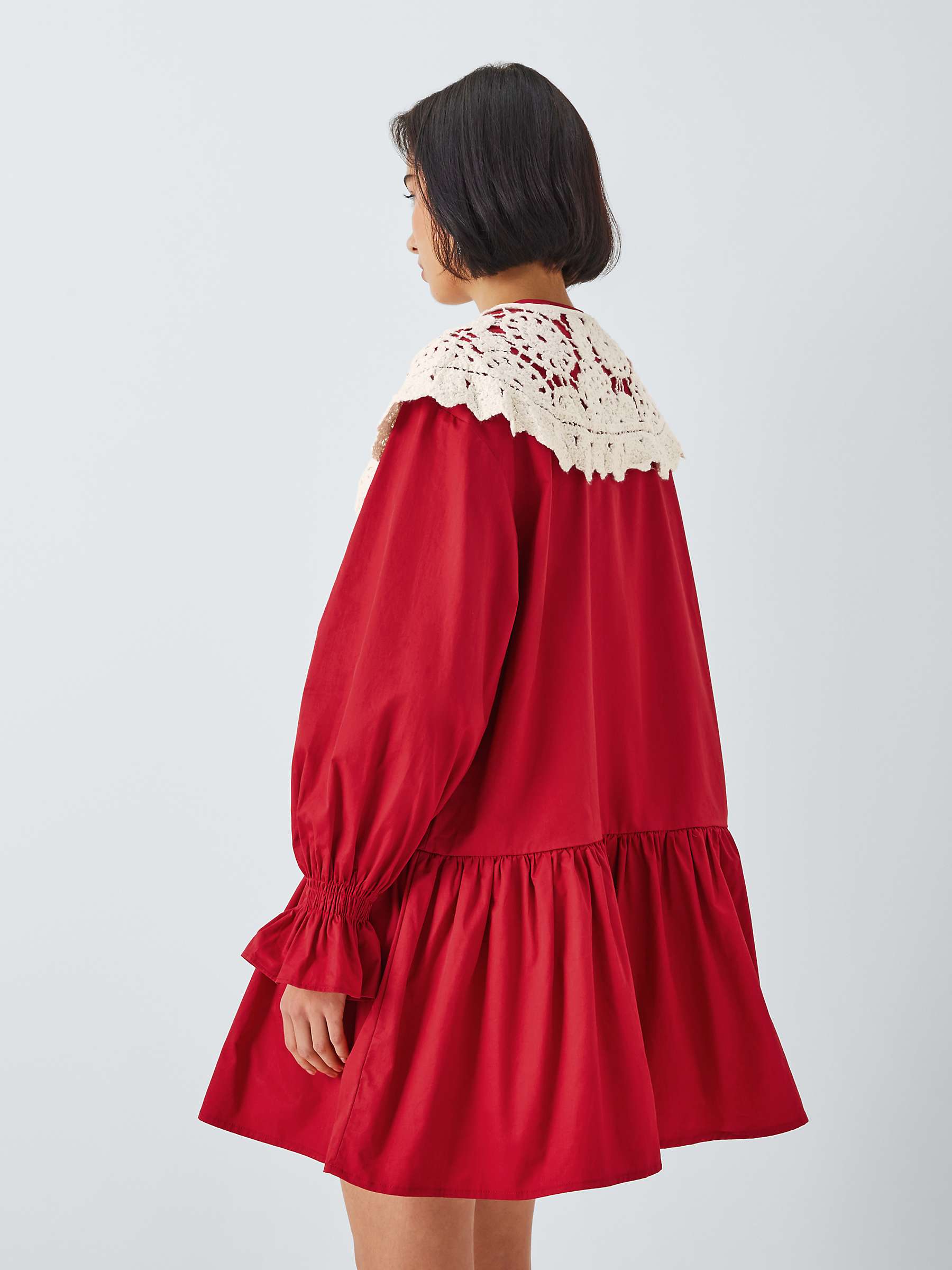 Buy Sister Jane Pomegranate Statement Crochet Collar Dress, Red Online at johnlewis.com