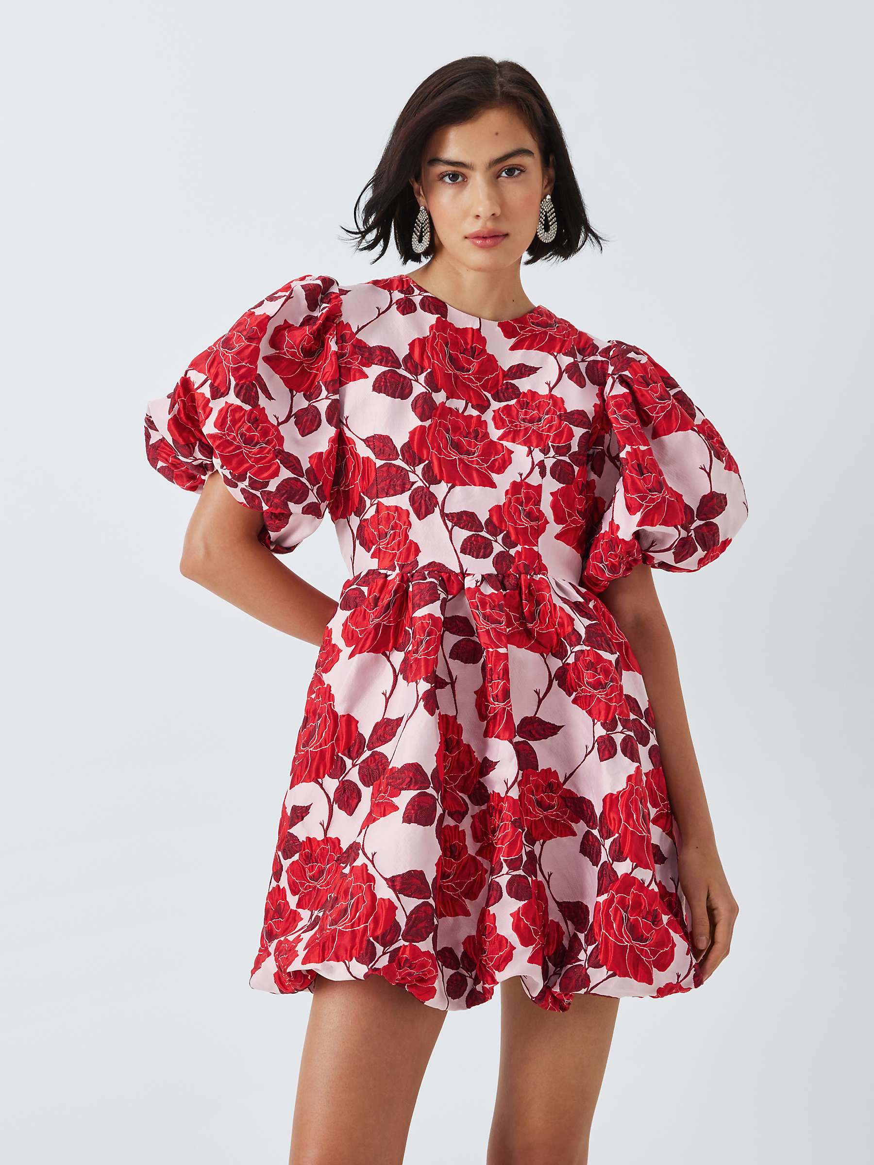 Buy Sister Jane Berry Floral Jacquard Mini Dress, Red Online at johnlewis.com