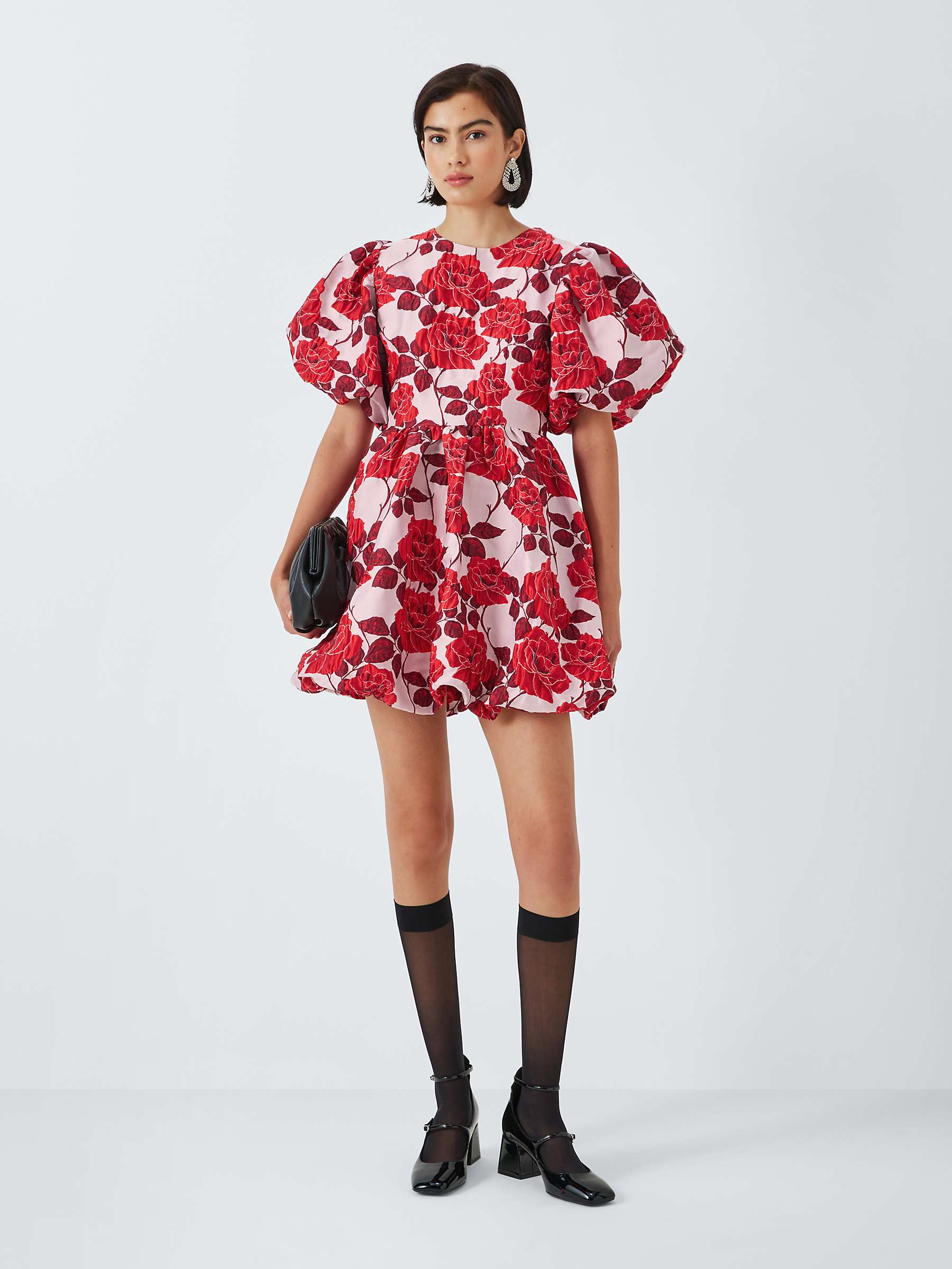 Buy Sister Jane Berry Floral Jacquard Mini Dress, Red Online at johnlewis.com