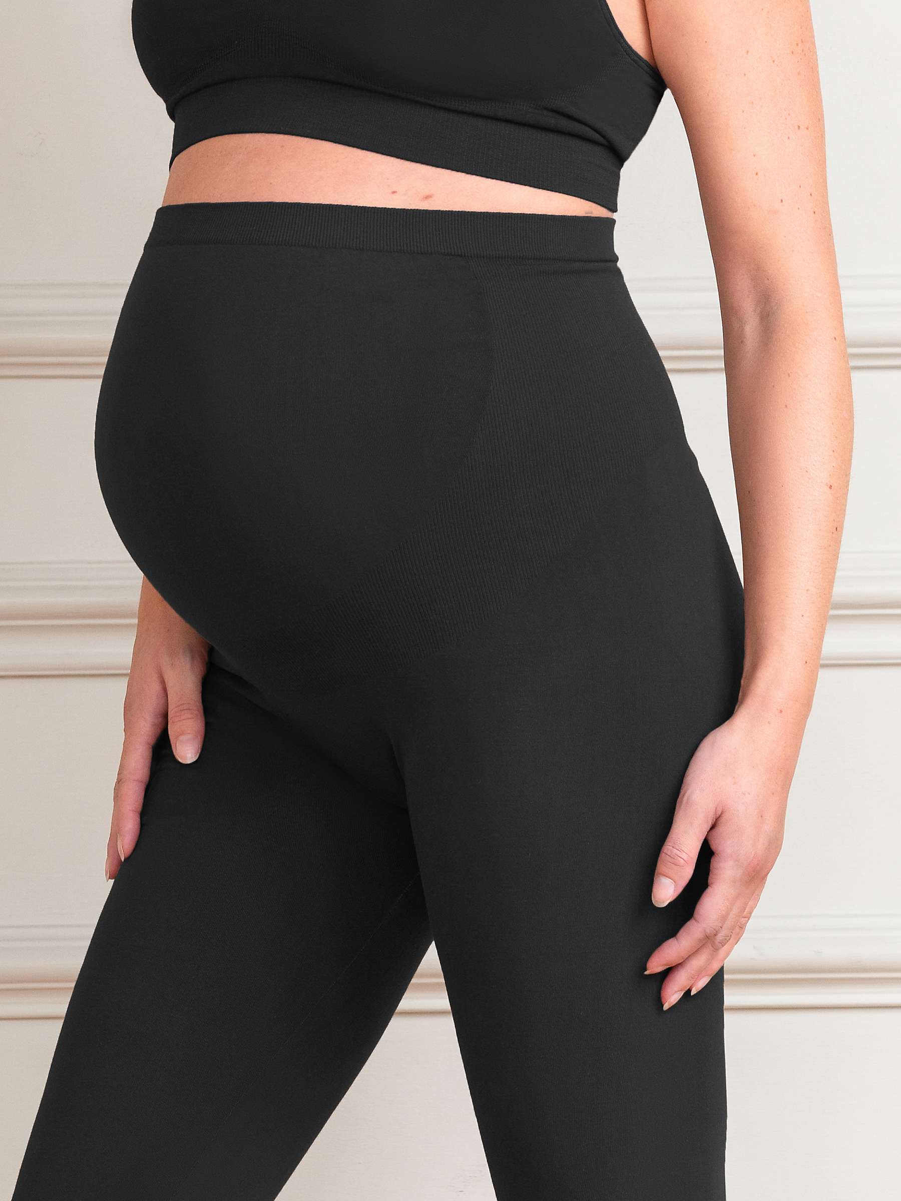 Buy Seraphine Kailey Maternity Leggings, Black Online at johnlewis.com