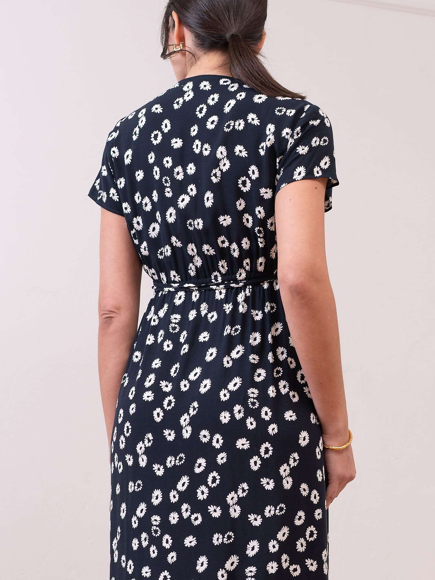 Buy Seraphine Daisy Print Wrap Maternity Dress, Black/Multi Online at johnlewis.com