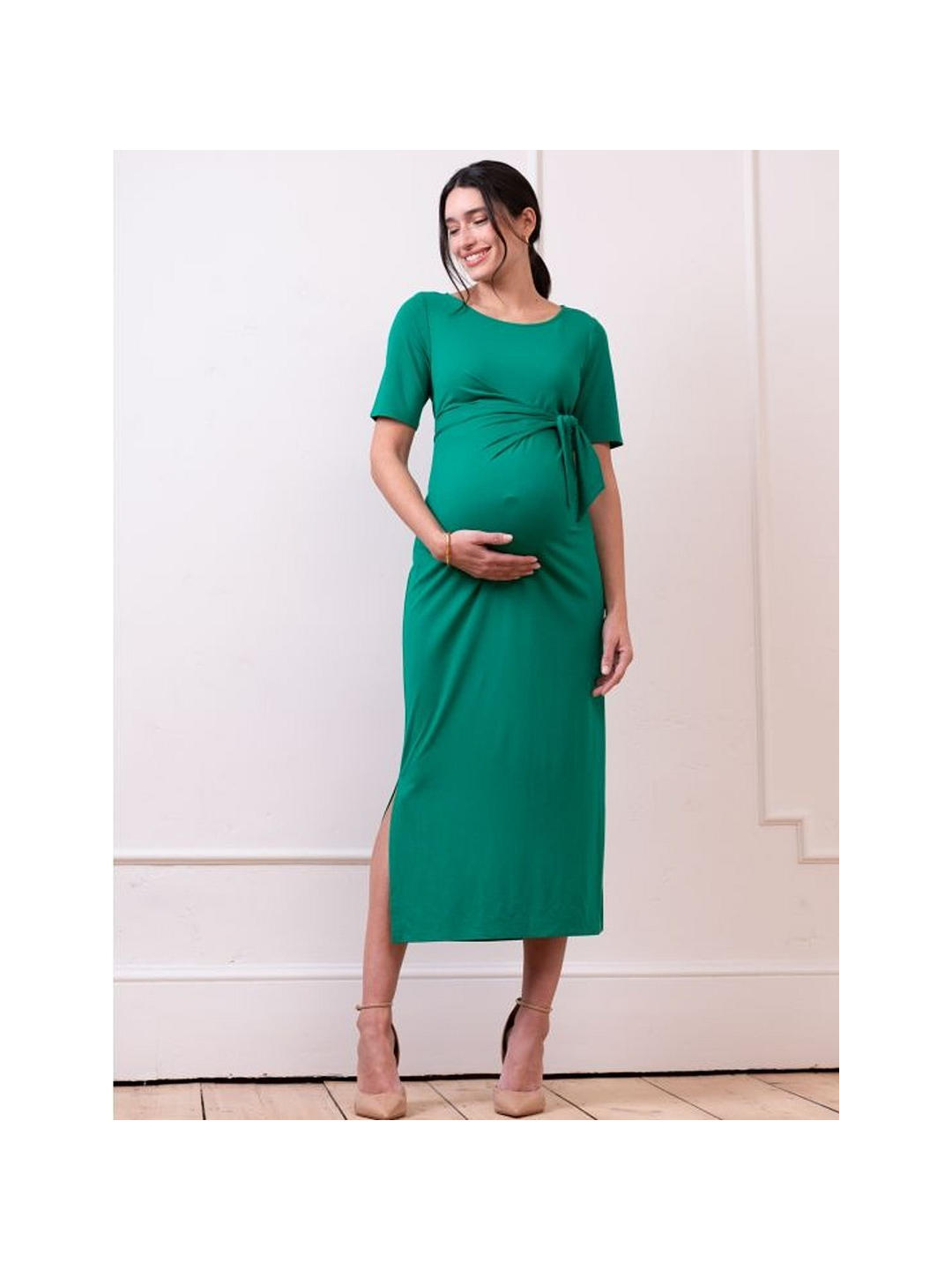 Seraphine Lia Midi Maternity Dress, Green