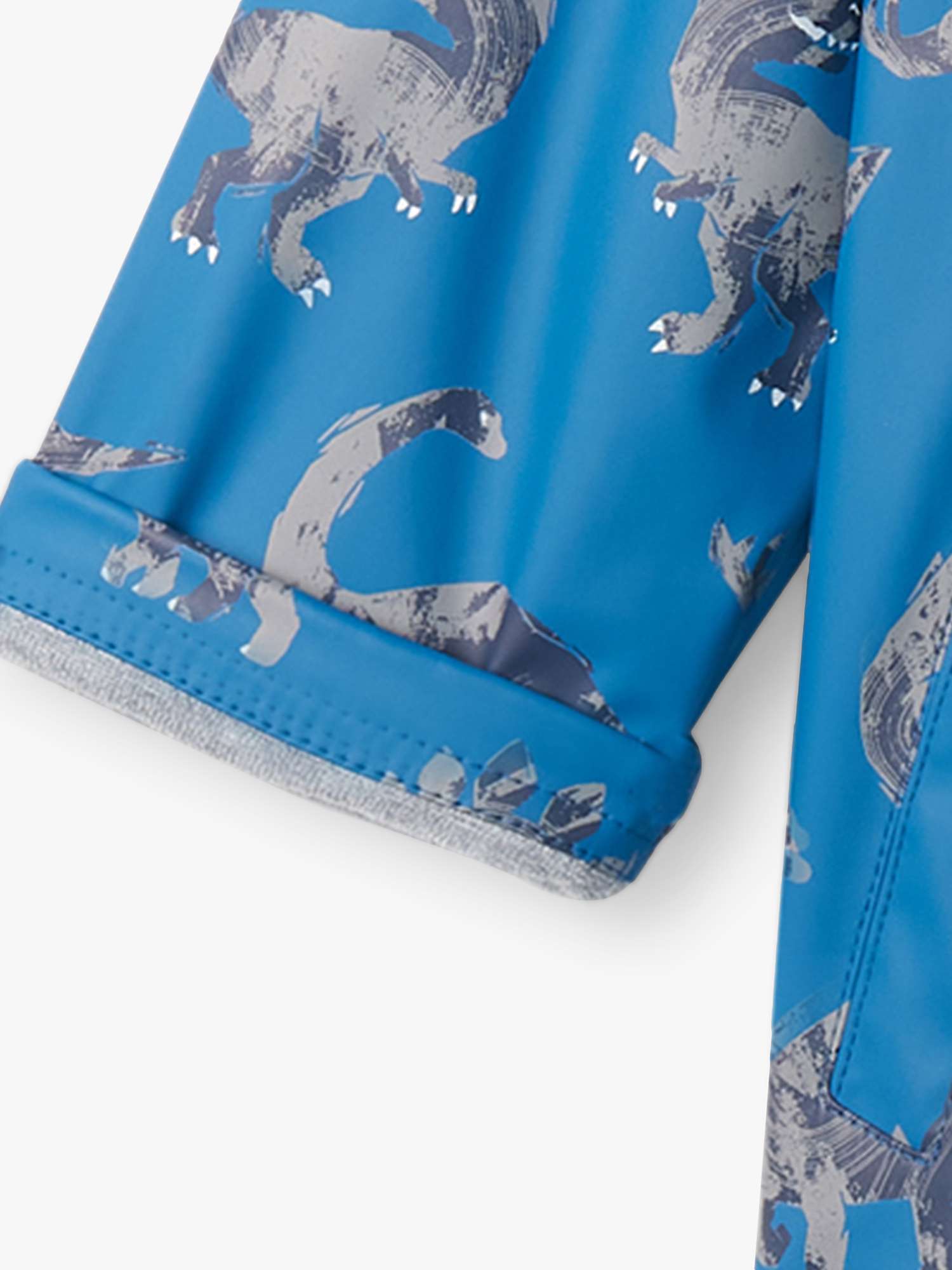 Buy Hatley Kids' Broken Dino Stamp Zip Up Rain Jacket, Classic Blue Online at johnlewis.com