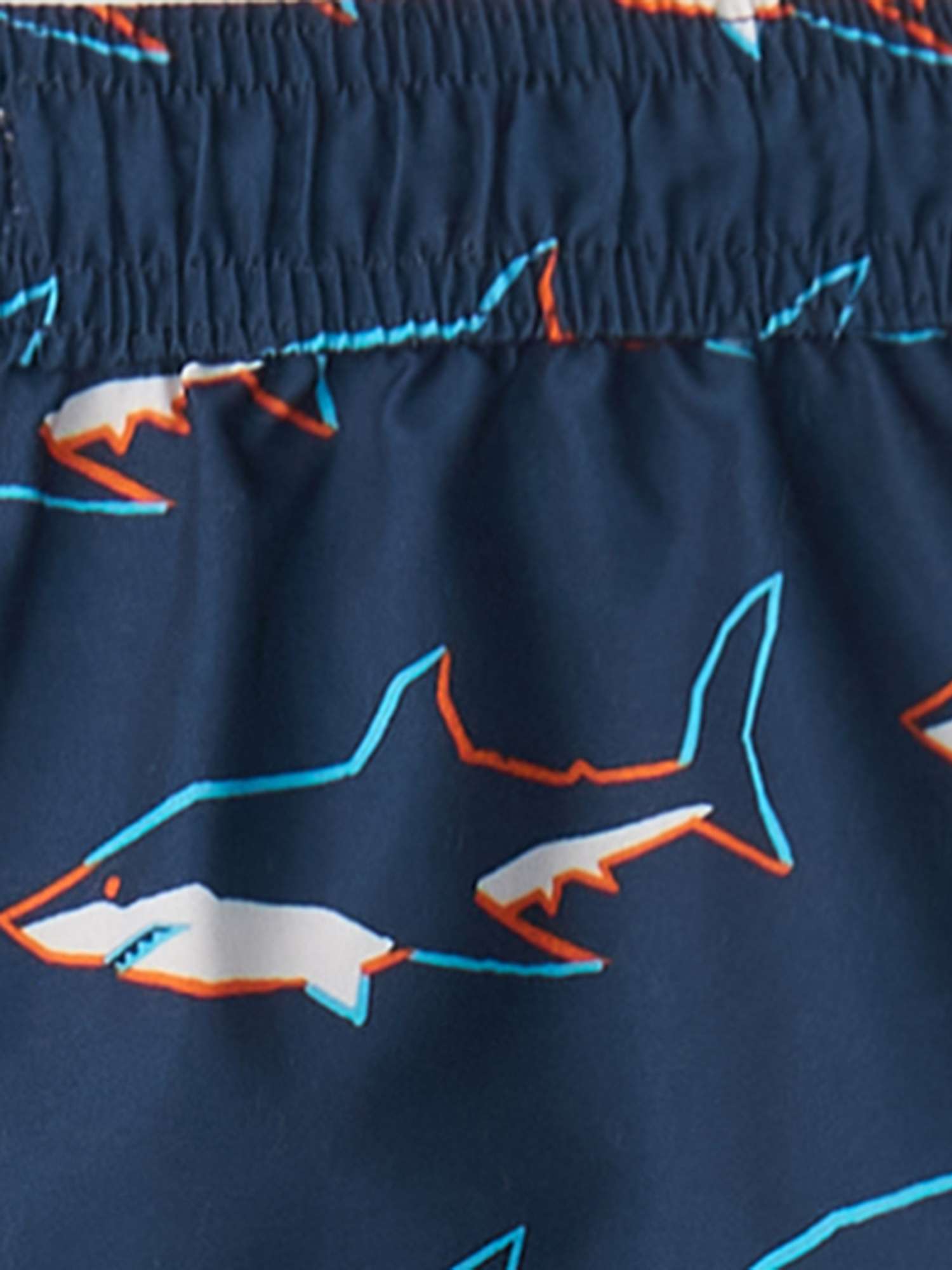 Buy Hatley Kids' Sharks Board Swiming Shorts, Medieval Blue Online at johnlewis.com