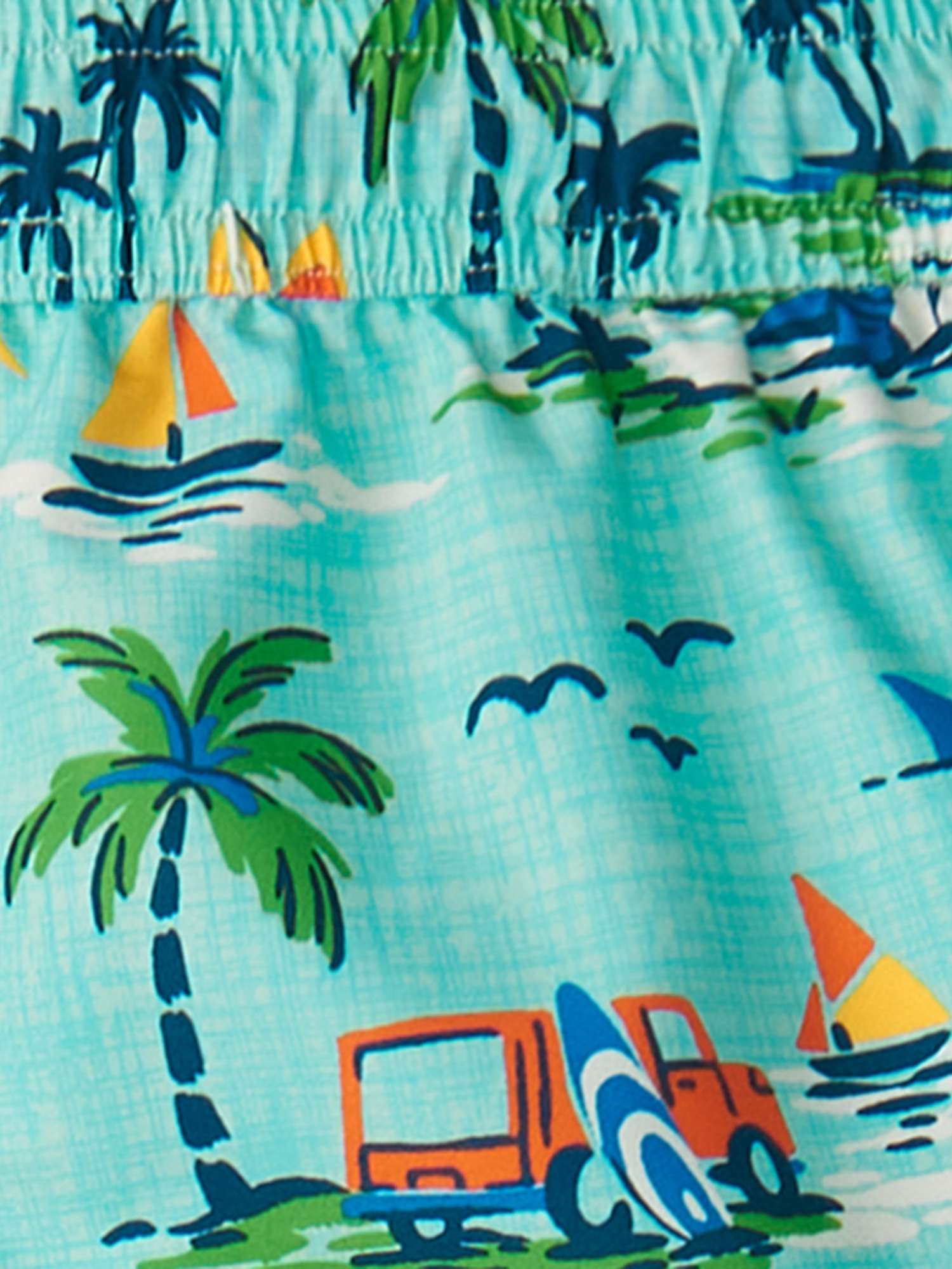 Buy Hatley Kids' Vintage Holiday Print Board Shorts, Aruba Blue Online at johnlewis.com