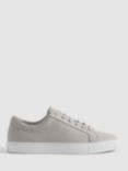 Reiss Luca Tumbled Trainer, Light Grey