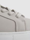 Reiss Luca Tumbled Trainer, Light Grey