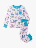 Hatley Kids' Big Butterflies Print Pyjamas Set, White