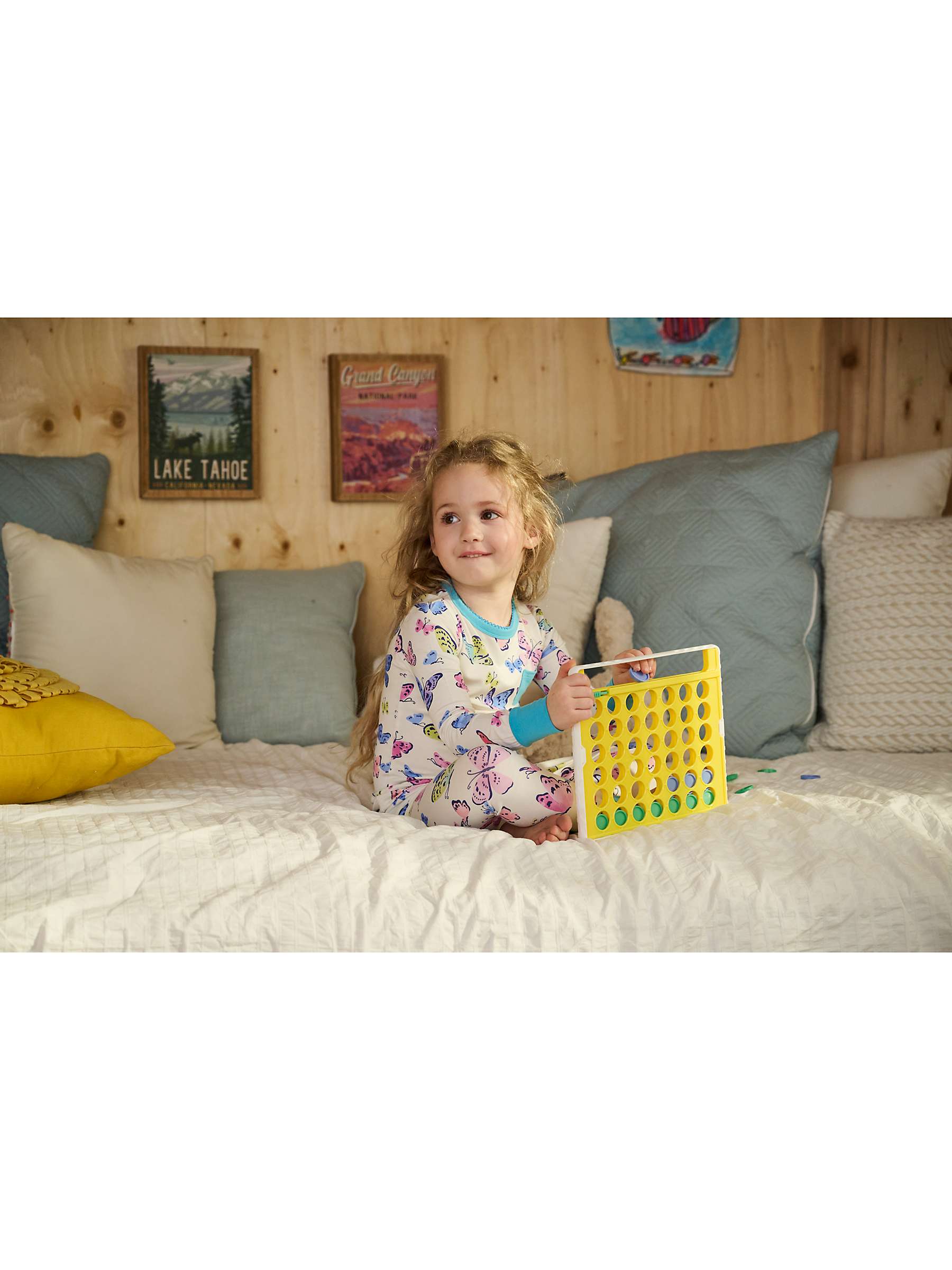Buy Hatley Kids' Big Butterflies Print Pyjamas Set, White Online at johnlewis.com