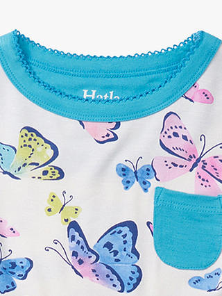 Hatley Kids' Big Butterflies Print Pyjamas Set, White