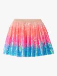 Hatley Kids' Happy Sparkly Sequin Tulle Skirt, Pink/Multi