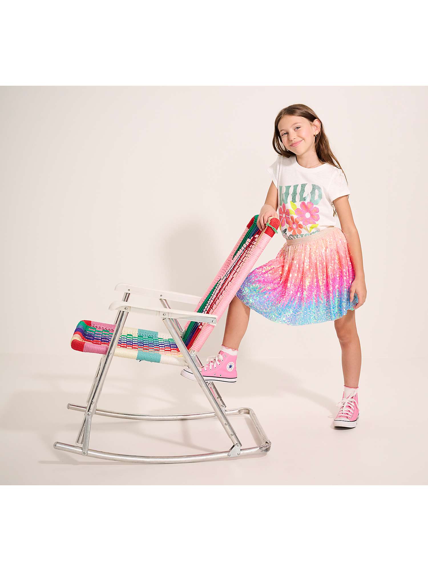 Buy Hatley Kids' Happy Sparkly Sequin Tulle Skirt, Pink/Multi Online at johnlewis.com