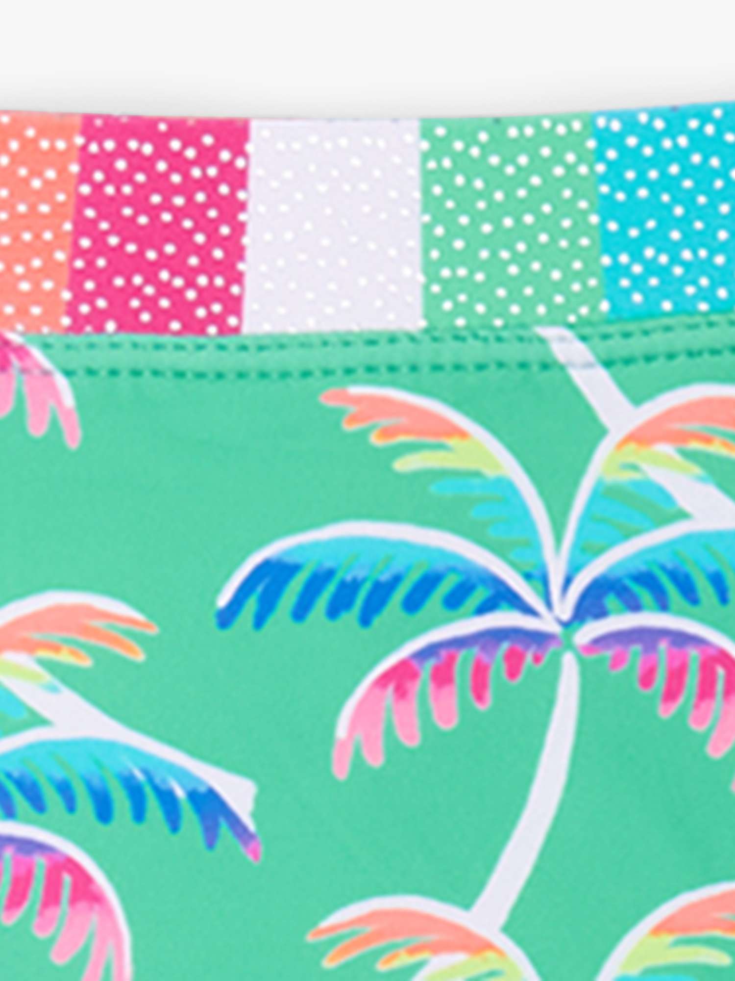 Buy Hatley Kids' Rainbow Palm Print Rashguard Set, Biscay Green Online at johnlewis.com
