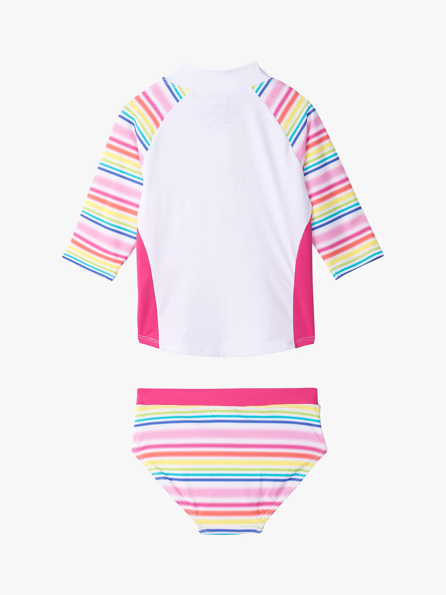 Buy Hatley Kids' Dazzling Stripes Rashguard Set, White/Multi Online at johnlewis.com