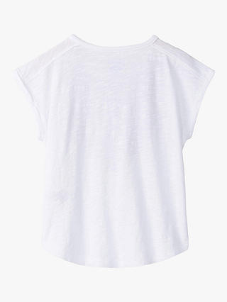 Hatley Kids' Boho Relaxed Tassel T-Shirt, White/Multi