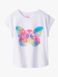 Hatley Kids' Painted Butterfly Relaxed T-Shirt, White/Multi
