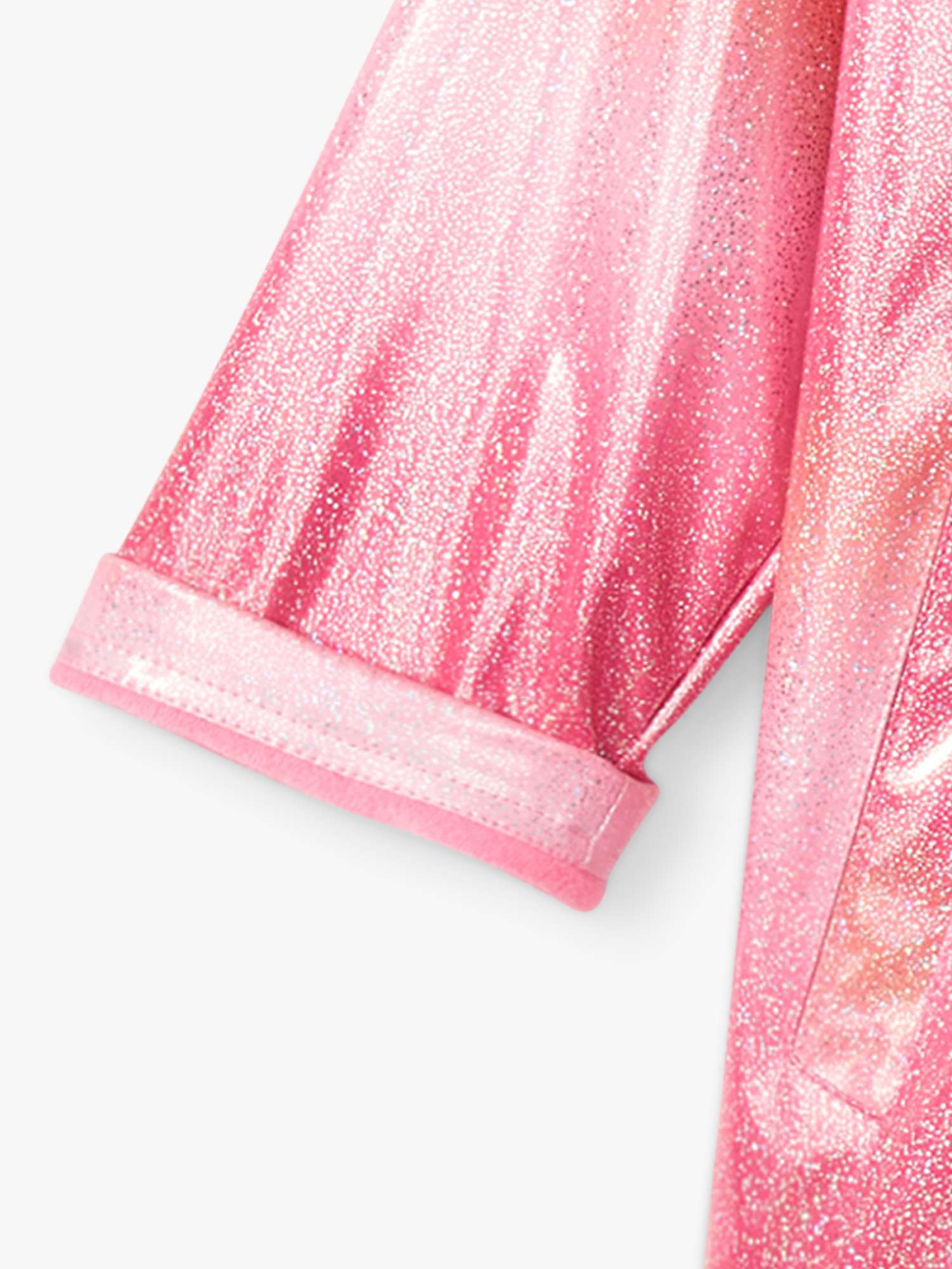 Buy Hatley Kids' Summer Stripe Glitter Zip Up Hooded Rain Jacket, Sachet Pink Online at johnlewis.com