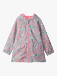 Hatley Kids' Ditsy Floral Spring Field Hooded Jacket, Blue Curacao