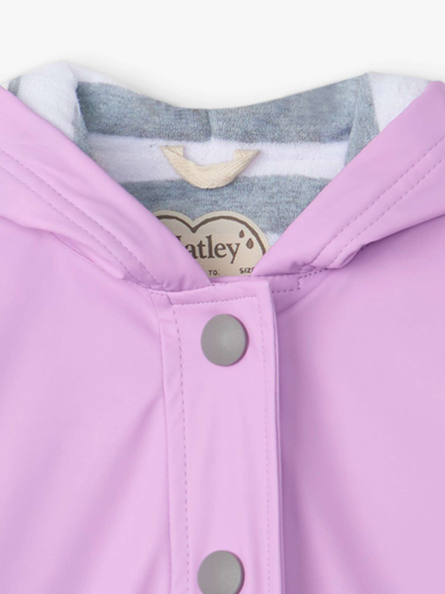 Buy Hatley Kids' Splash Hooded Jacket, Sheer Lilac Online at johnlewis.com